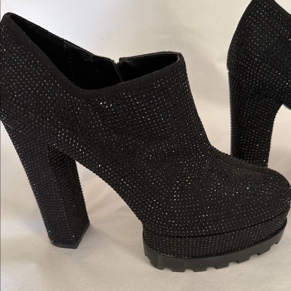 Jessica Simpson Black Glitter Heels - Picture 4 of 8